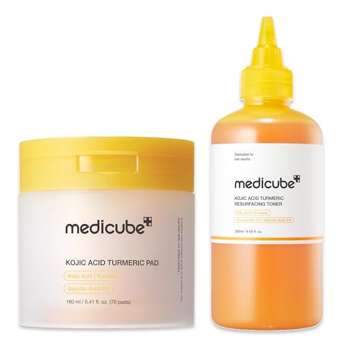 medicube Kojic Acid Clarity Duo for Troubled Skin: Kojic Acid Turmeric Clarifying Pad and Kojic Acid Turmeric Smoothing Toner for face & Body | Amazon (US)