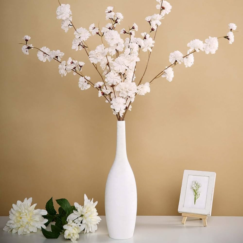 Efavormart 2 Branches - 42" Ivory Carnation Flower Spray, Silk Flower Bouquet - Perfect for Table... | Amazon (US)