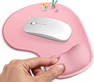 Soqool Mouse Pad, Ergonomic Mouse Pad with Comfortable Gel Wrist Rest Support and Lycra Cloth, No... | Amazon (US)