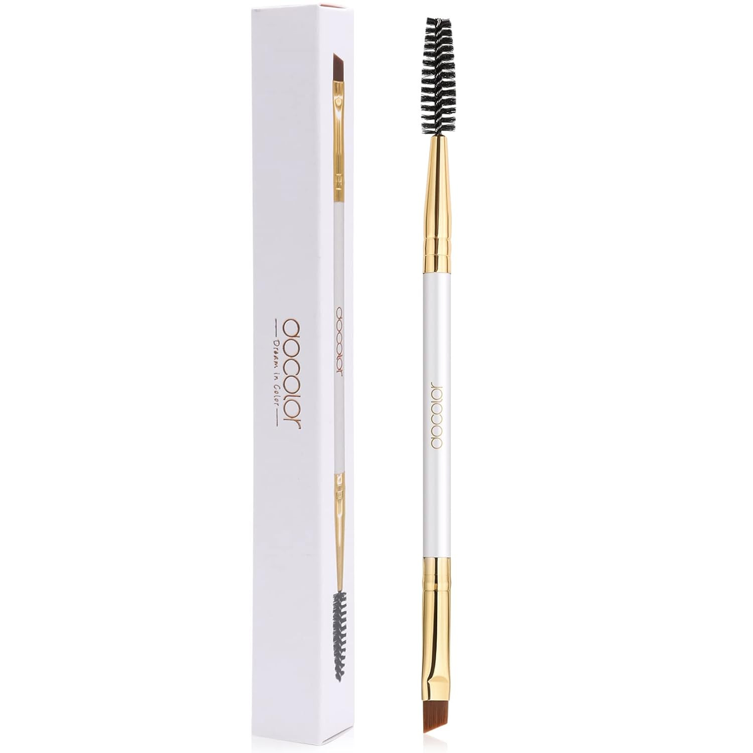 docolor Eyebrow Brush, Duo Angled Eyebrow Spoolie | Amazon (US)