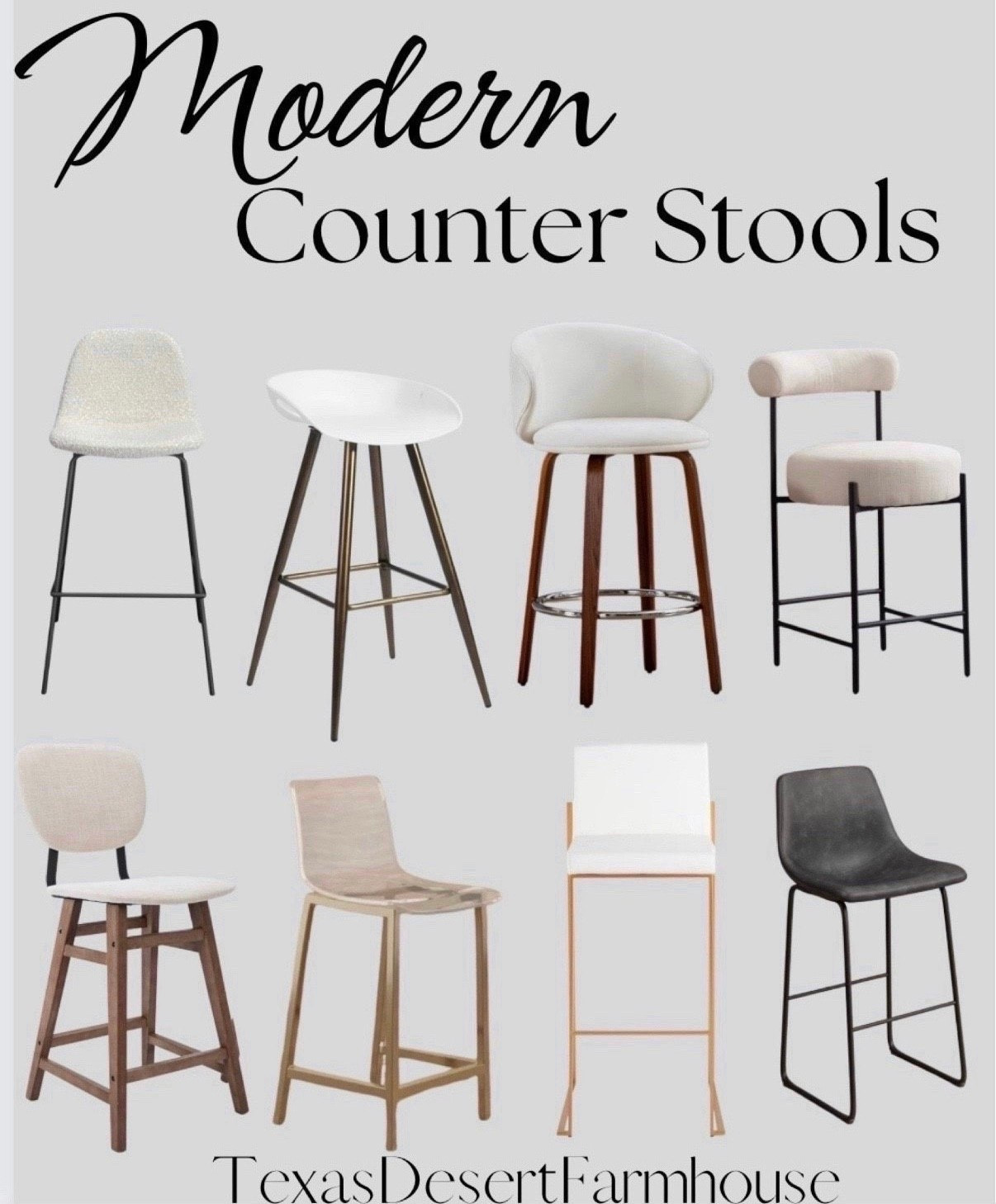 Modern Counter Stools

#acrylicstool #upholsteredstool #counterstool #barstool #kitchenstool #stool #chair #diningchair #furniture

Homy Casa Set of 2 Barstools White Seat Gold Legs with Footrest, 32.3" H Counter Height Bar Chairs Set For Home BarKitchen, Dining

Wahson Set of 2 Linen Upholstered Counter Height Stool, 25'' H Farmhouse Modern Fabric Counter Stool with Hardwood Legs, for Kitchen Island 33"- 37" H, Cream

LukeAlon Modern Velvet Counter Stools Set of 2, Upholstered 26" Seat Height Low Bar Stools with Wood Legs Armless Counter Height Bar Chairs with Footrest for Kitchen Dining Room, Cream White

EALSON Modern Counter Height Bar Stools Set of 2 Linen Upholstered Barstools with Curved Open Back/Round Seat Fabric Comfortable Bar Chairs for Kitchen Island, 26 Inch Beige#LTKfamily 

#LTKCyberWeek #LTKStyleTip

#LTKmomlife #LTKHome #LTKSaleAlert