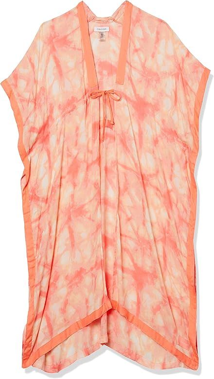 Calvin Klein womens Calvin Klein Tie Dye Swim 100% Viscose Cover Up With Adjustable Tie | Amazon (US)