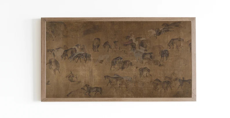 Panoramic Horse Painting | PRINTABLE DIGITAL Print | Moody Artwork | Summer | Vintage Download | ... | Etsy (US)