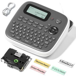 Portable Label Maker Machine with 12mm White Tape, Inkless Labeling Machine for Home, School, Office | The Home Depot