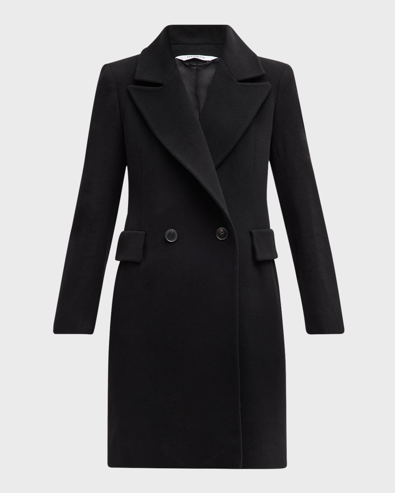 Fleurette Cami Double-Breasted Short Wool Coat | Neiman Marcus