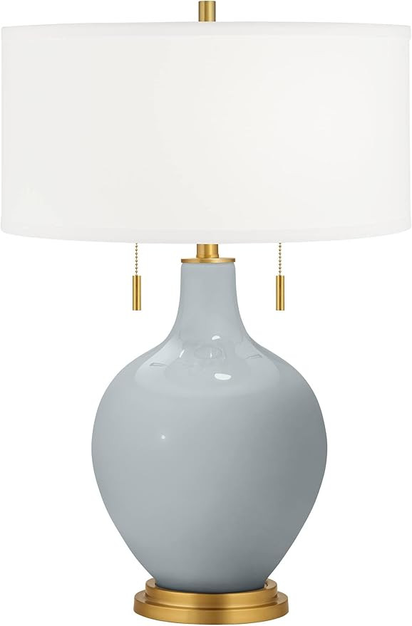 Color + Plus Toby Brass 28" High Uncertain Gray Table Lamp | Amazon (US)