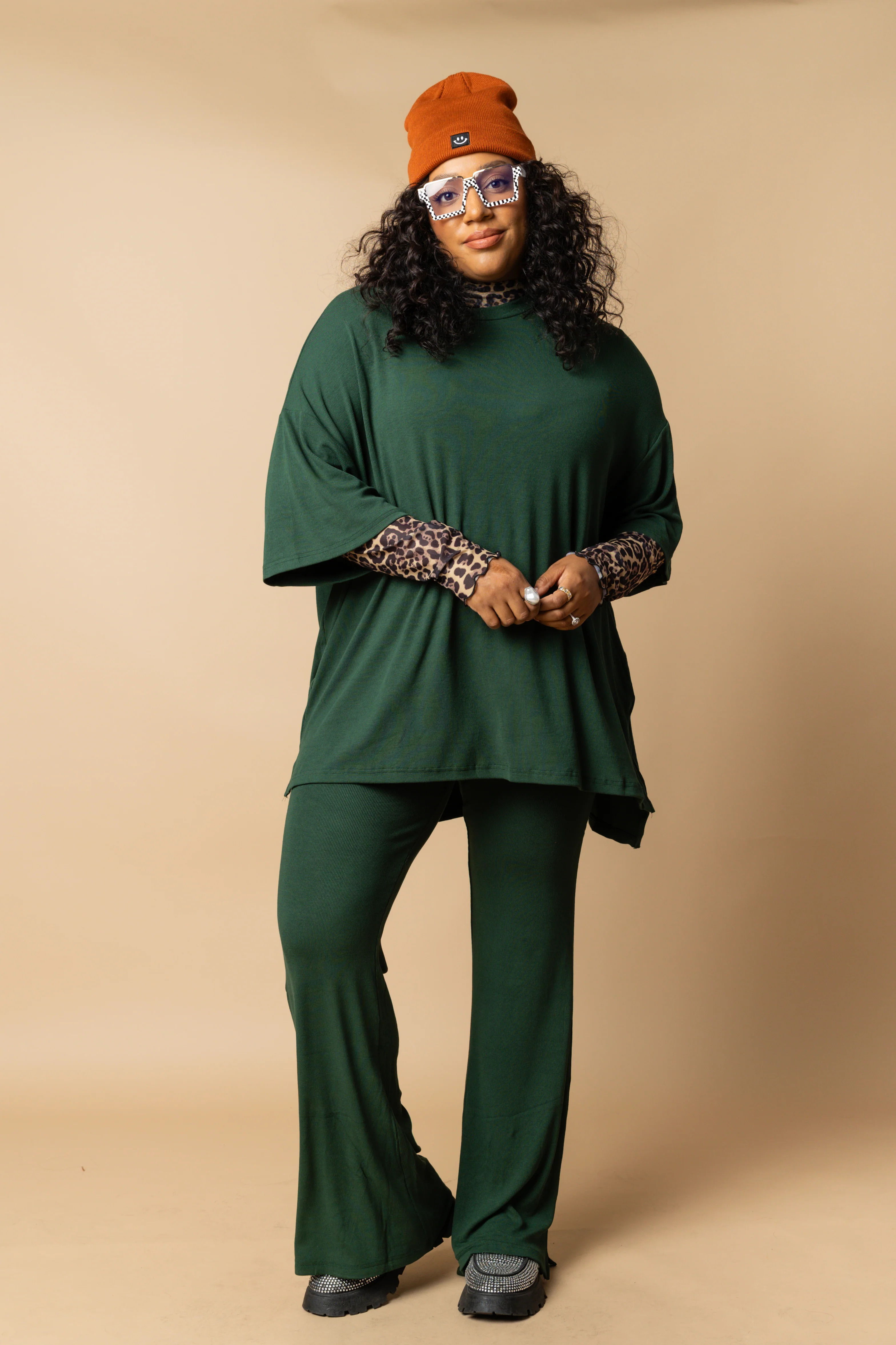 Day Dreamer Ribbed Pant Set - Emerald | WKNDchasers