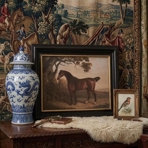 Majestic Framed Horse Print | Antique Farm House