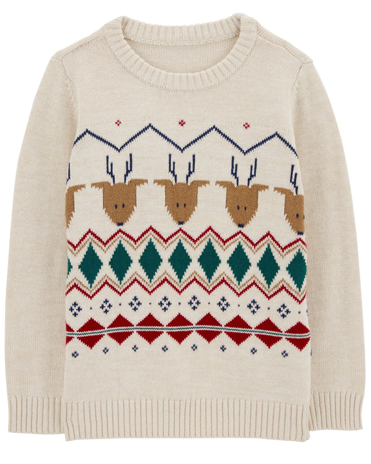 Kid Reindeer Cotton Sweater - Carter's | Carter's | Carter's Inc