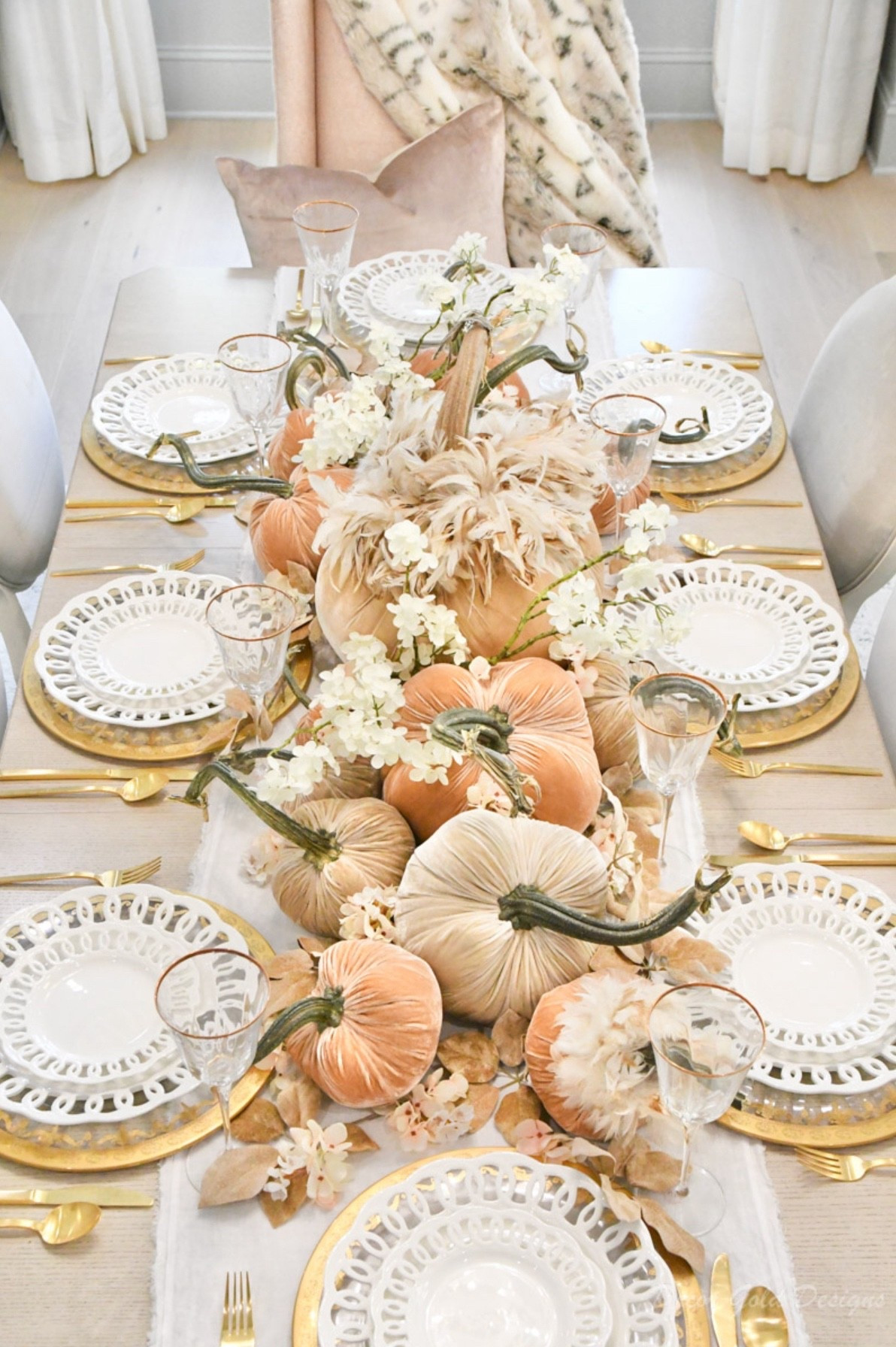 Fall dining room decor
Velvet pumpkins 

#LTKHome
