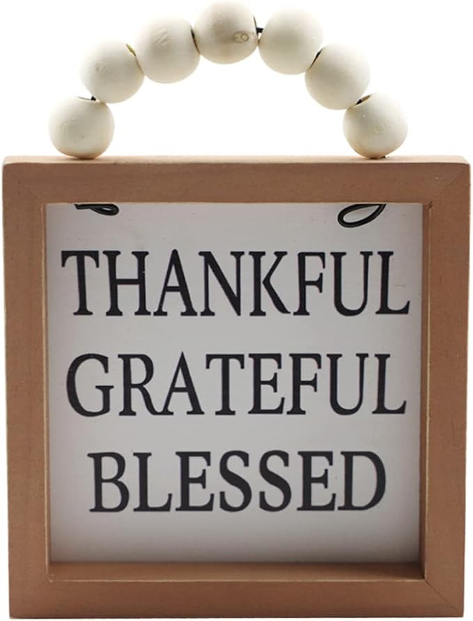 Rustic Bead String Wall Hanging Sign Vintage Farmhouse Decor for Home Office Store Unique Letteri... | Amazon (US)