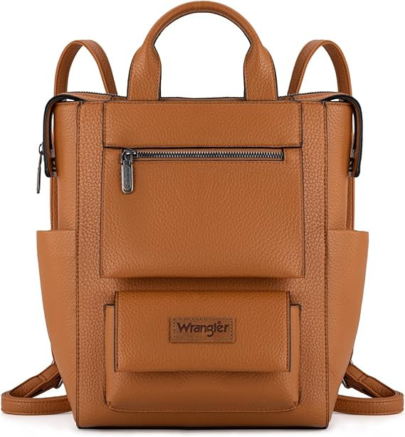 Montana West Wrangler Women Backpack Purse Convertible Backpack Vegan Leather Ladies Anti Theft B... | Amazon (US)