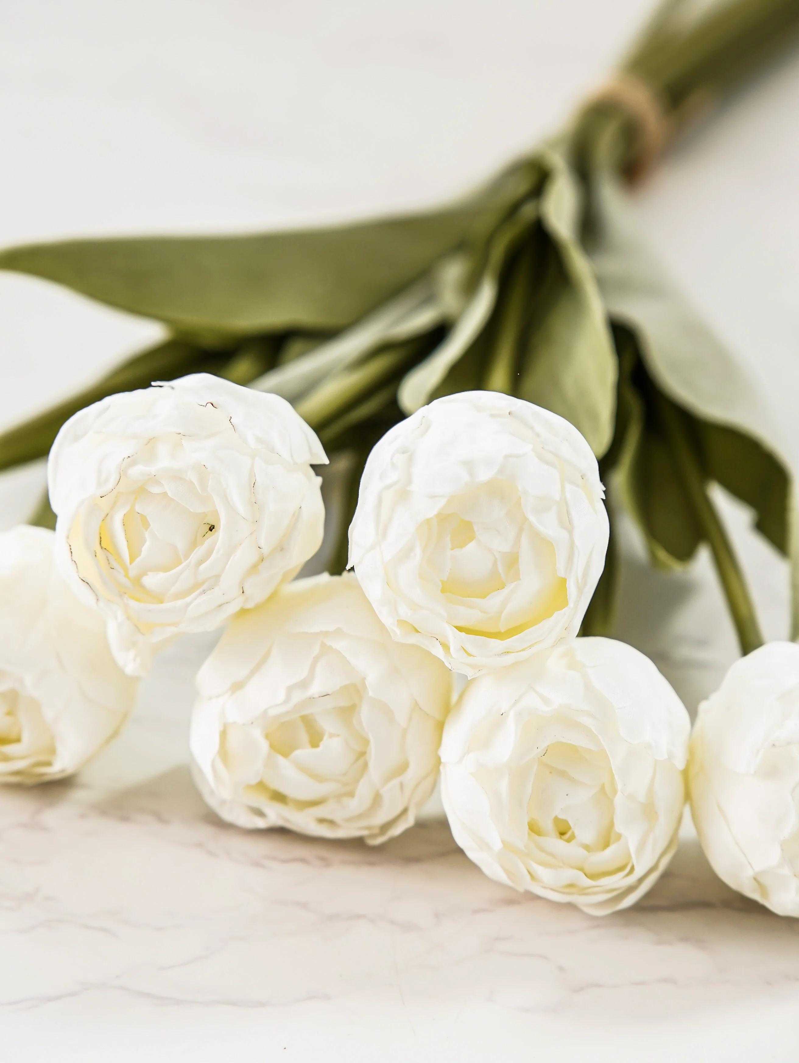 Dried-Look White Tulip Bunch | MJHome