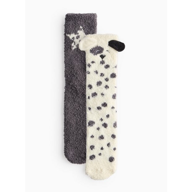 Buy Spotty Dog Cosy Socks 2 Pack 4-8 | Socks | Tu | Tu Clothing