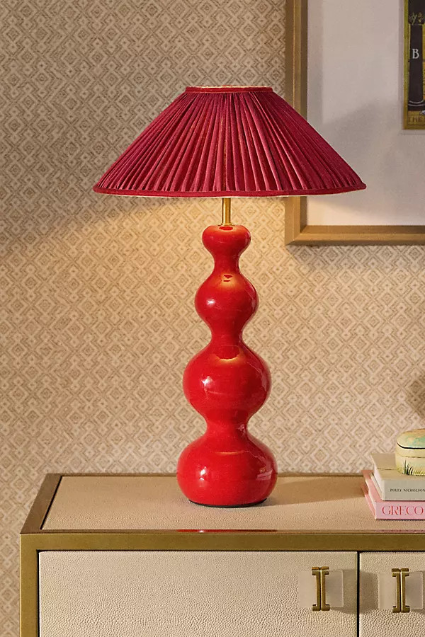 Pooky The Wobster Ceramic Ruched Shade Table Lamp | Anthropologie (US)
