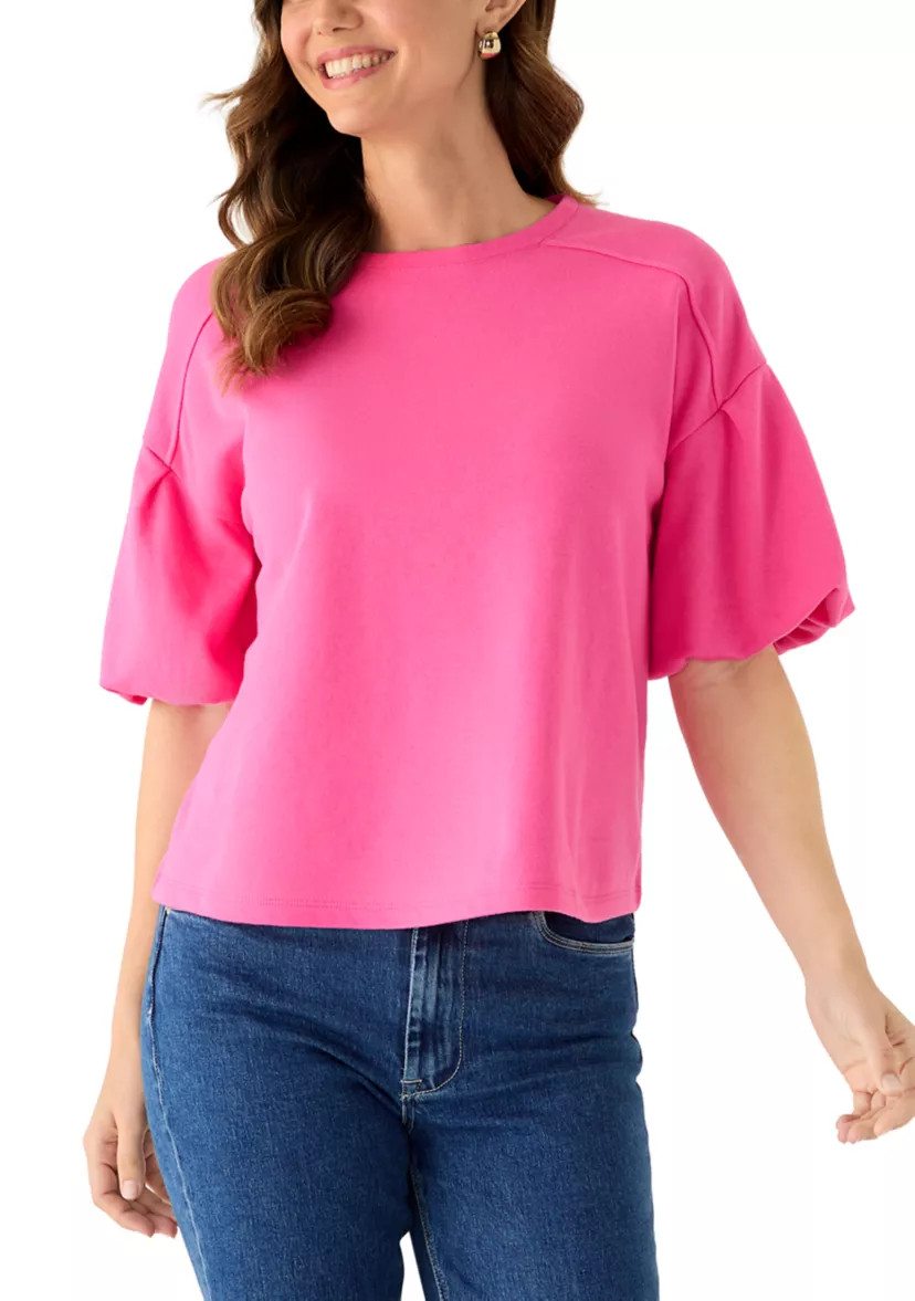 Women's Pleated Sleeve Top | Belk