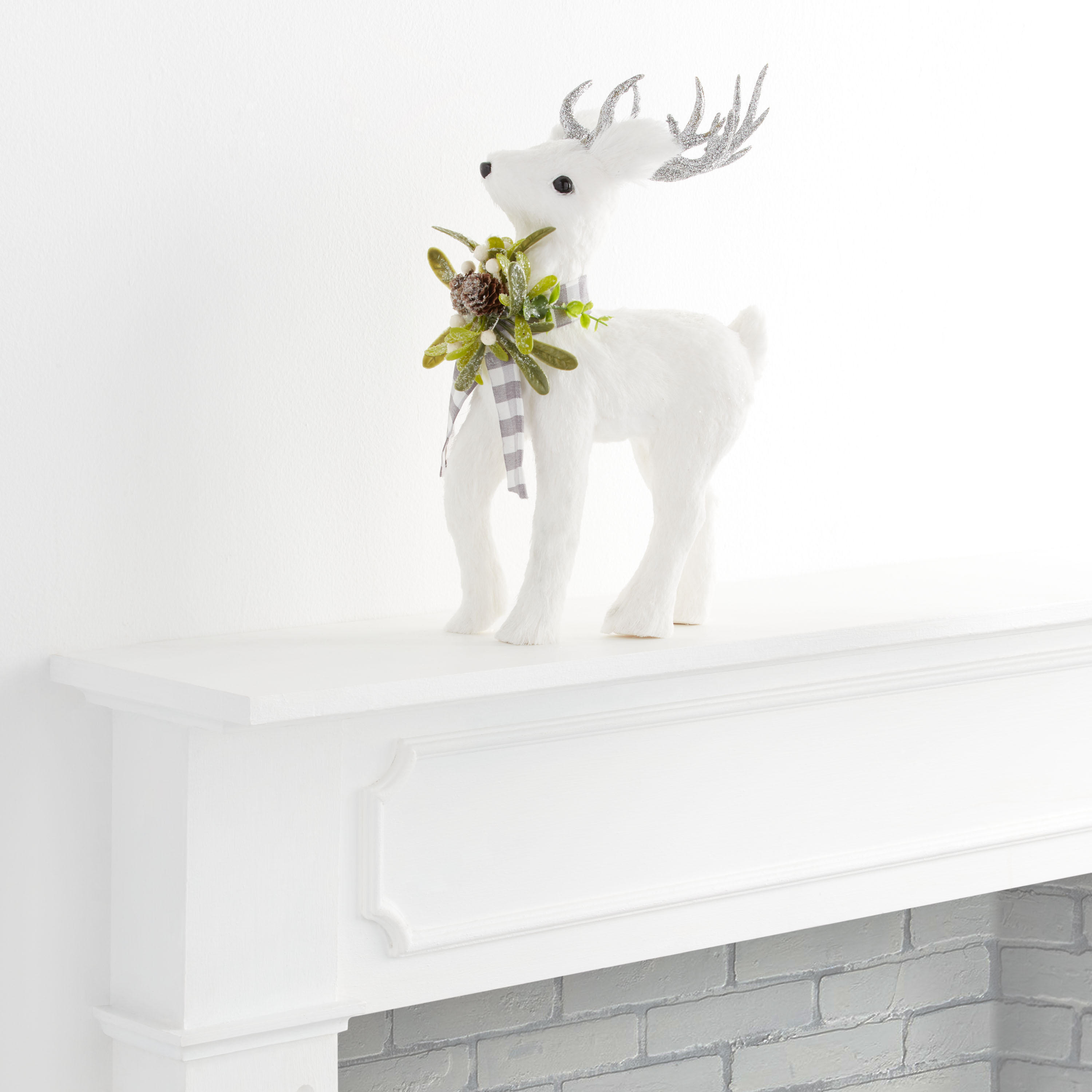 White Sisal Standing Reindeer Decor | World Market