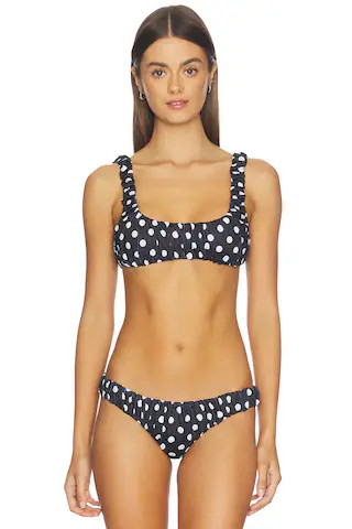 Dorit Ruched Bikini Top
                    
                    CAROLINE CONSTAS | Revolve Clothing (Global)