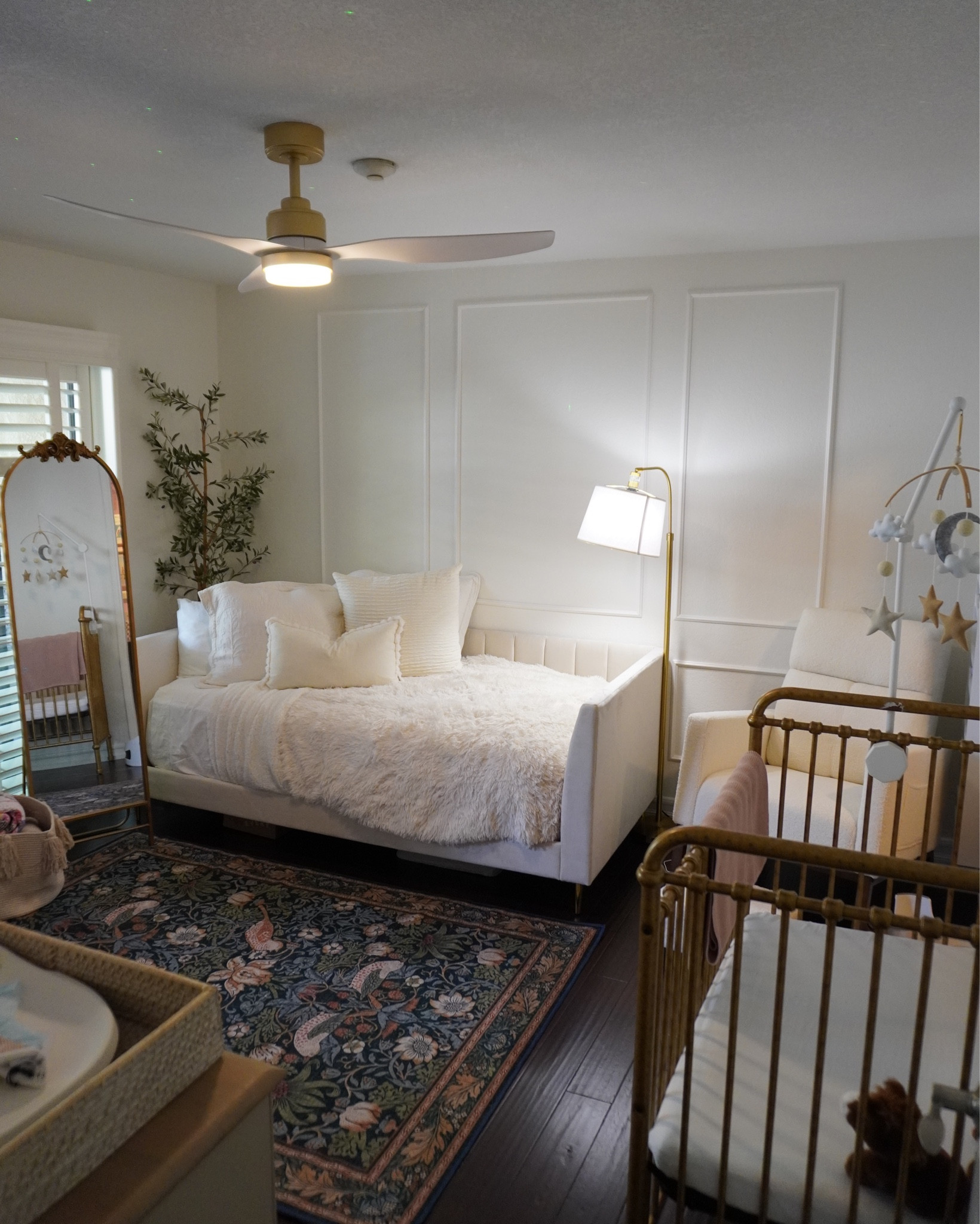 nursery / guest room details! this room was designed to be both functional and chic. I wanted it to feel plush yet refined. Loved creating this room! Hope it helps in your nursery/ guest journey 🫶🏼☁️🌙🌷

#LTKHome #LTKBaby