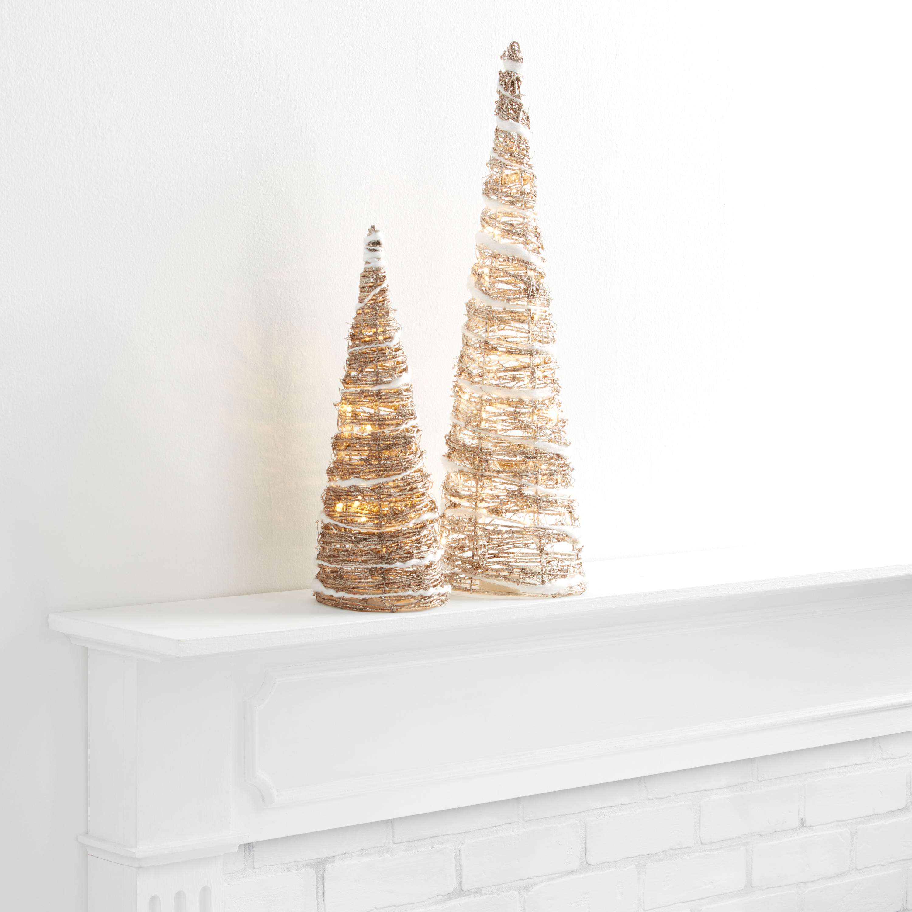 Vine and Fabric LED Light Up Tabletop Tree Decor | World Market