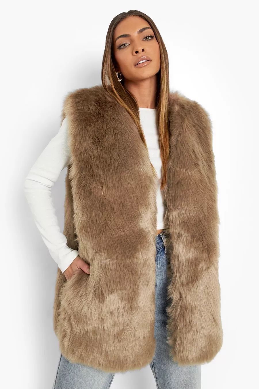 Luxe Panelled Faux Fur Gilet | Boohoo.com (UK & IE)