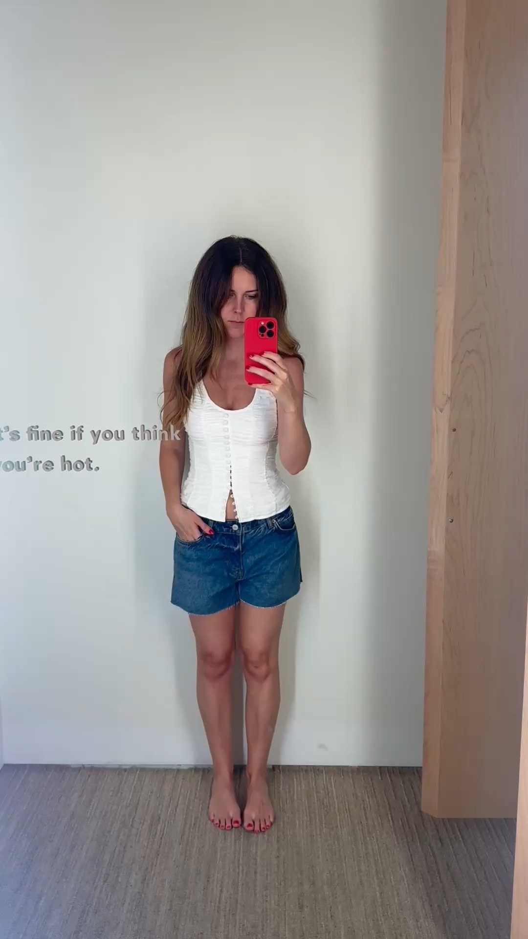 A flattering white tank and slouchy denim cut off shorts for summer! I love the little details like the buttons on the top and chili pepper patch on the back of these denim shorts too - both from Reformation!

Summer top, summer going out top

#LTKSummerEdit #LTKStyleTip