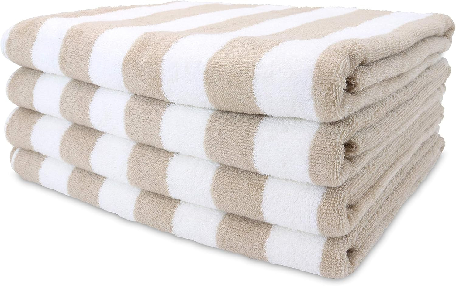 Arkwright Oversized Striped Beach Towels - Absorbent, Quick Drying, Ringspun Cotton Bulk Pool Tow... | Amazon (US)