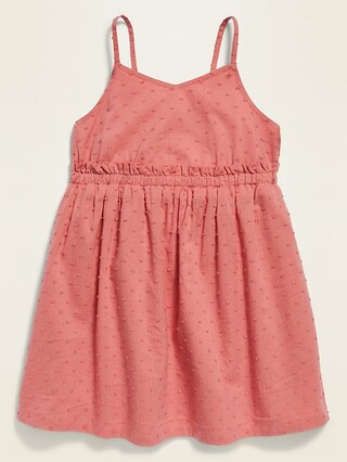 Swiss Dot Fit & Flare Ruffled-Waist Cami Dress for Toddler Girls | Old Navy (US)