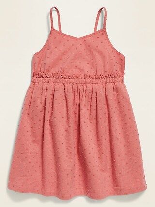 Swiss Dot Fit &#x26; Flare Ruffled-Waist Cami Dress for Toddler Girls | Old Navy (US)