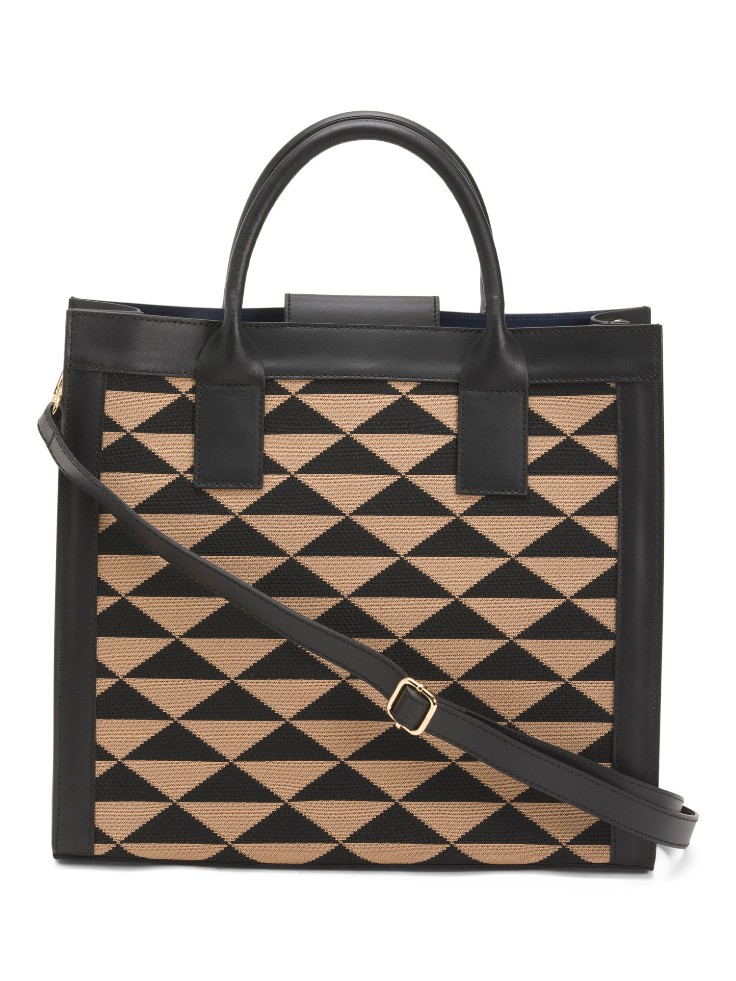 Made In Italy Leather Squared Satchel | TJ Maxx