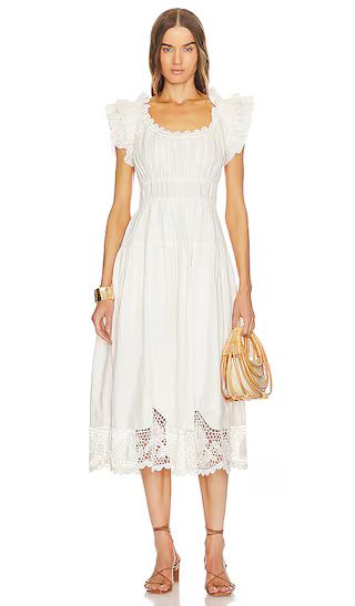 Ulla Johnson Leona Dress in Cream. - size 4 (also in 0, 10, 12, 2, 6, 8) | Revolve Clothing (Global)