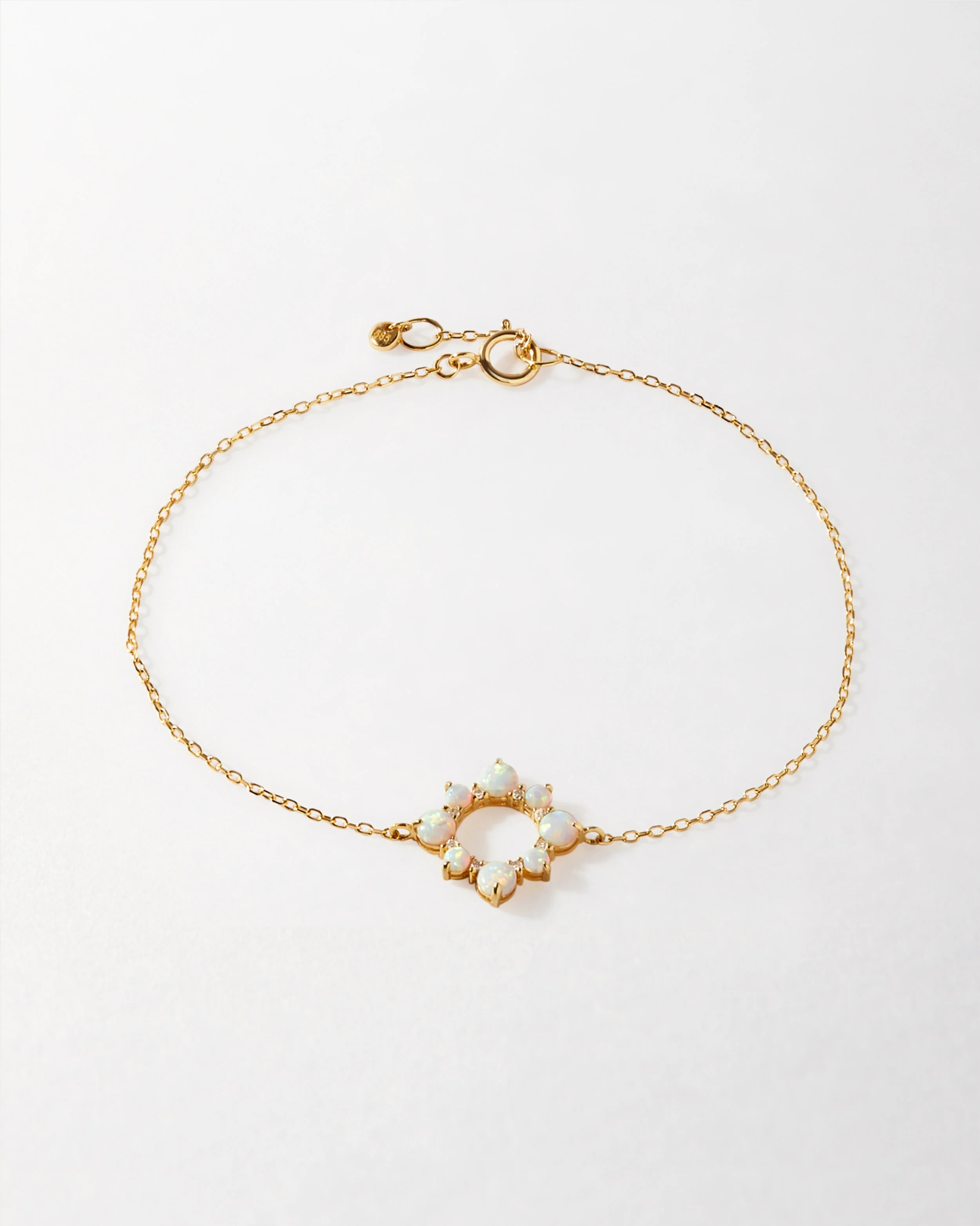 Solstice Opal Bracelet | 14ct Gold, Opal & Diamond Jewellery | EDGE of EMBER Ltd