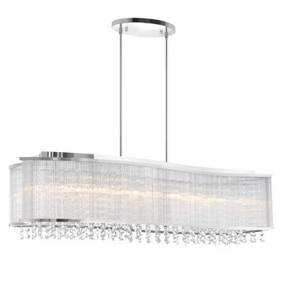 CWI Lighting,Elsa 6 Light Drum Shade Chandelier With Chrome Finish | Target
