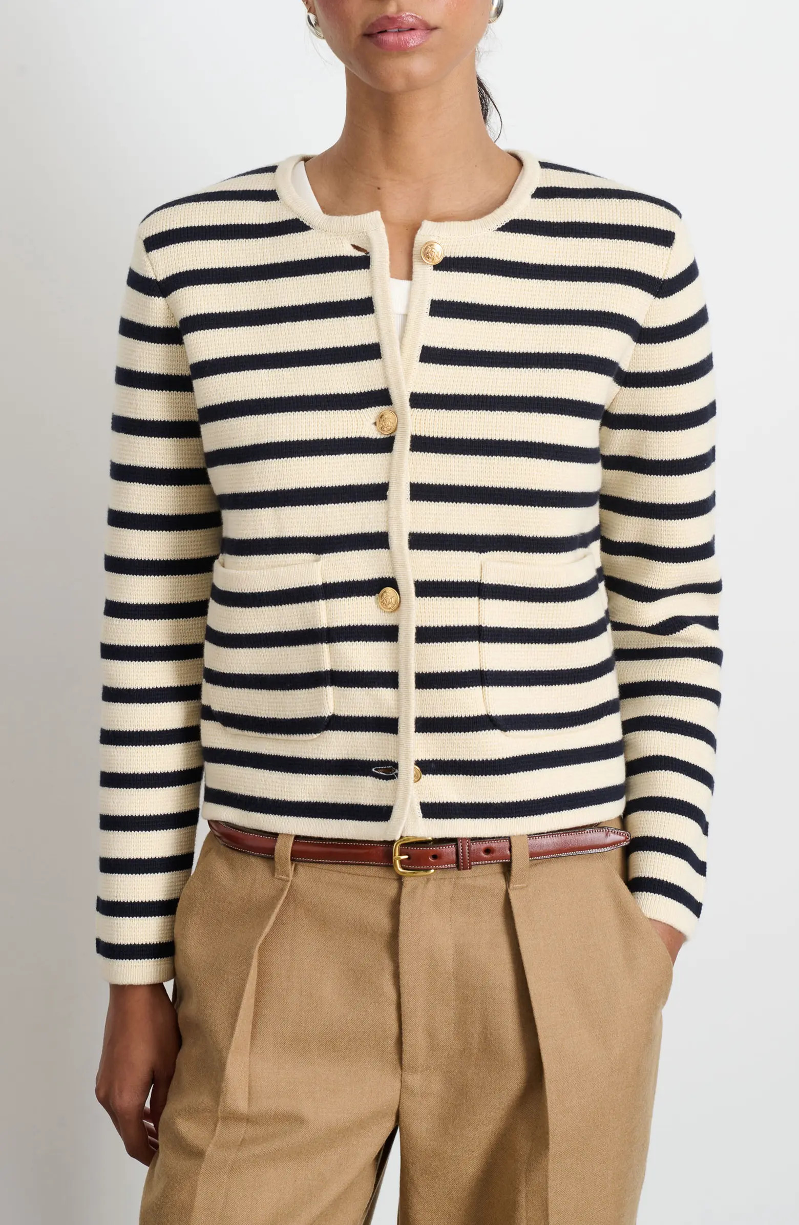 Alex Mill Paris Stripe Cotton & Cashmere Cardigan | Nordstrom | Nordstrom