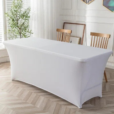 Spandex Table Cover For 4Ft, 6Ft, 8Ft Table Universal Fitted Stretch Tablecloth For Party, Banquet, Wedding And Events Folding Table | Wayfair North America
