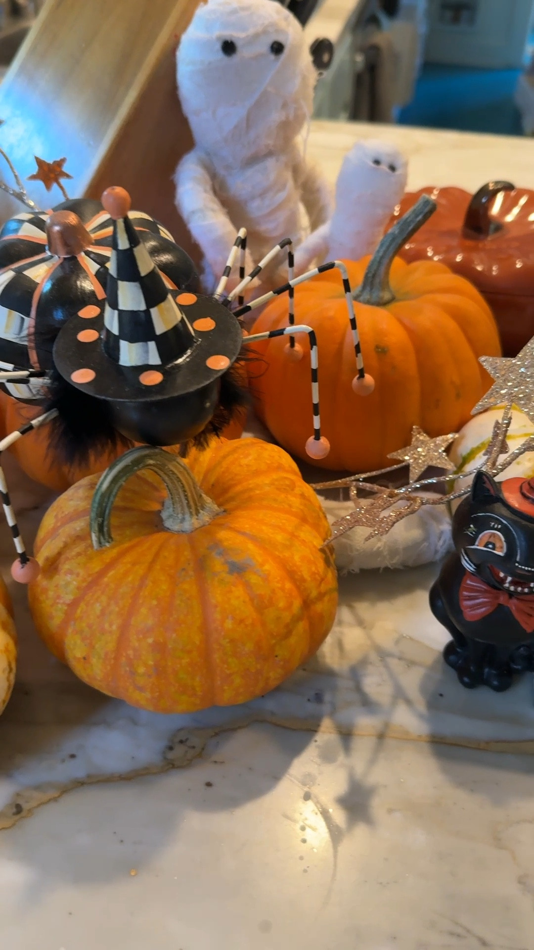 In fact, I love decorating so much that I’m happy to decorate other people‘s houses and then decorate my house over and over again!!! This cauldron started out the season with purple orchids and snakes inside and today I decided we needed to do a revamp with more pumpkins, some retro inspired pieces and whimsical glitter stars 🤩 I mean, how could you go wrong?!?!

#PumpkinDecor #McKenzieChilds #VintageHalloween #HalloweenDecor #CauldronVibes #VintageVibes #SpookyDecor #FallDecor #HalloweenAesthetic #PumpkinSeason #HauntedVintage #McKenzieChildsStyle #WitchyVibes #SpookySeason #VintageFinds #HalloweenCollection #AutumnDecor #MaterialCraftStudio #CauldronMagic #HalloweenInspiration

#LTKHoliday #LTKHome #LTKHalloween