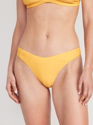 Low-Rise V-Front French-Cut Bikini Swim Bottoms for Women | Old Navy (US)