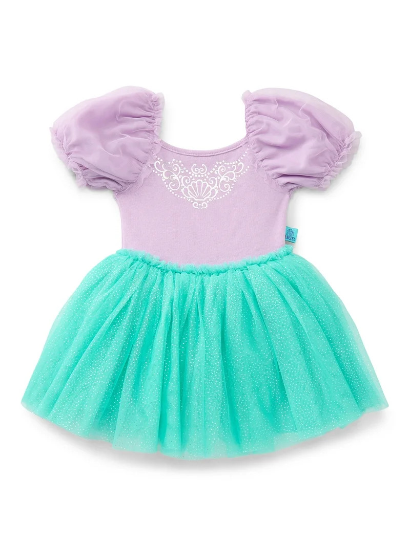Disney Princess Toddler Girls Ariel Cosplay Tutu Dress with Puff Sleeves, Sizes 12M-5T | Walmart (US)