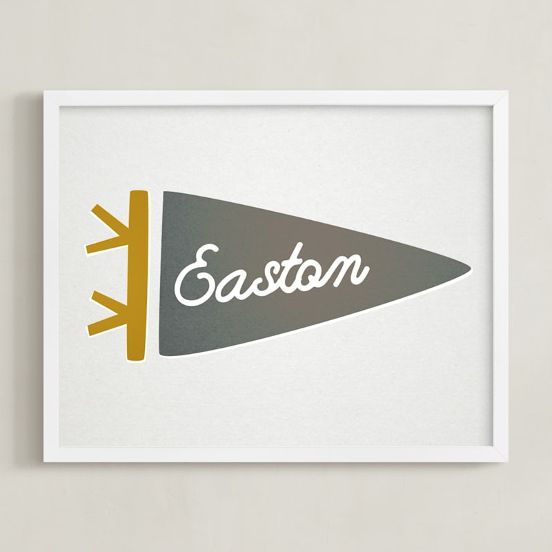 "Proud Pennant" - Custom Open Edition Children's Art Print by Amy Kross. | Minted