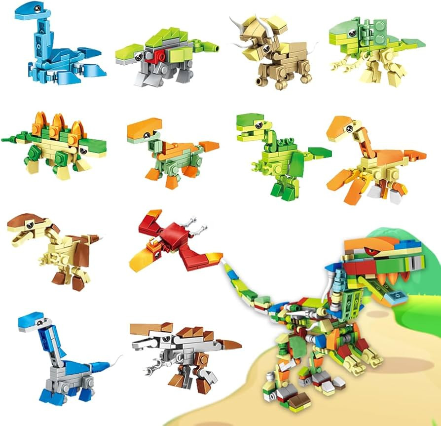 Party Favors for Kids, Mini Animal Toy Dinosaur Building Block Toy Sets for Goodie Bags Stuffers ... | Amazon (CA)