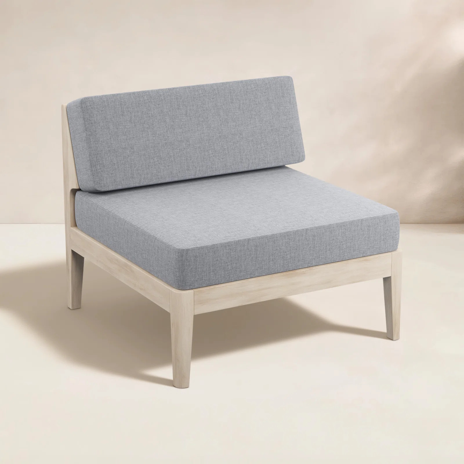 Zipcode Design™ Deloris Acacia Outdoor 30" Armless Chair with Cushions & Reviews | Wayfair | Wayfair North America