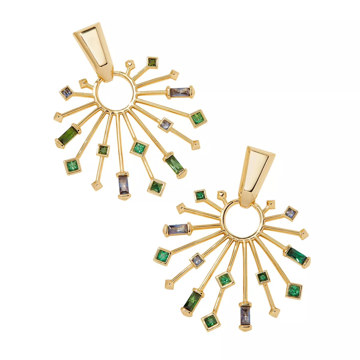 Kendra Scott Jessa Mix Crystal 14K Gold Over Brass Statement Earrings | Target