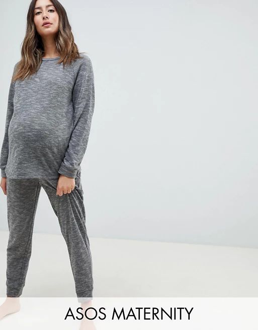 ASOS DESIGN Lounge Maternity sweat and jogger set | ASOS US