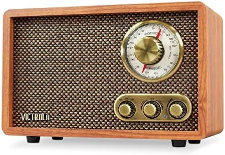 Victrola Retro Wood Bluetooth FM/AM Radio with Rotary Dial, Walnut | Amazon (US)