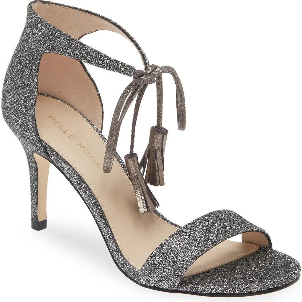 Pelle Moda Roz Tassle Sandal in Pewter at Nordstrom, Size 8 | Nordstrom
