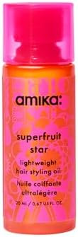 Amazon.com: amika superfruit star lightweight hair styling + heat defense oil, 20ml | heat protec... | Amazon (US)