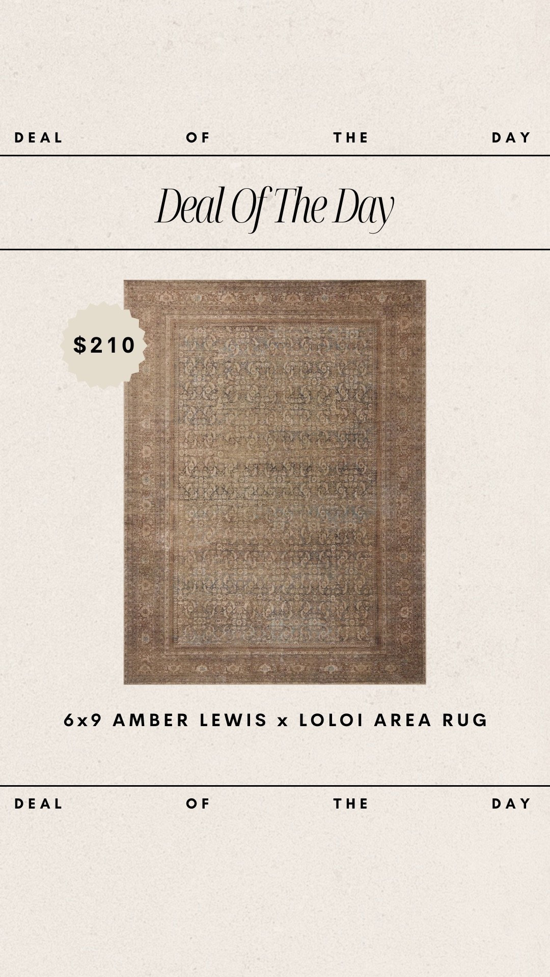 Deal of the Day - Amber Lewis x Loloi Cambria Ocean / Bark Area Rug! 6x9 only $210!

area rug, rug sale, affordable rug, loloi rug, fall area rug 

#LTKHome #LTKSeasonal #LTKSaleAlert
