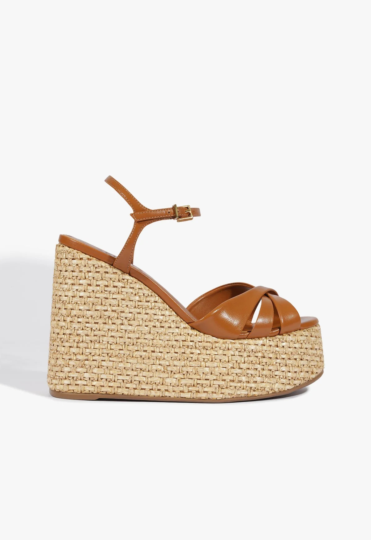Keefa Wedge Brown High Platform Heel Sandal | Schutz (US)