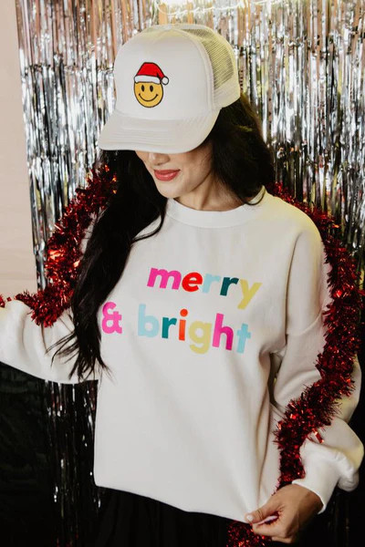 Merry & Bright Christmas Women's Sweatshirt | Katydid.com