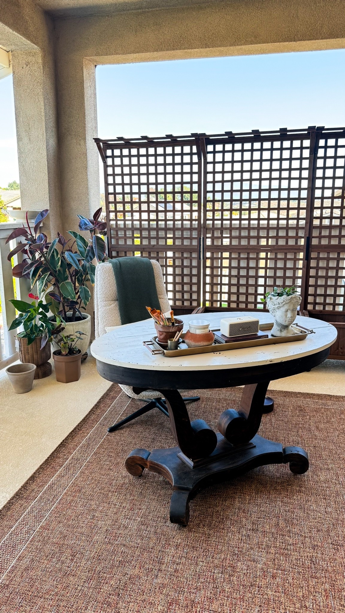 This is my favorite little spot to work, relax, and soak up some sunshine. Whether I’m drinking my coffee, writing a Substack, or watercoloring, this setup makes me want to spend all day outside.

#LTKSeasonal #LTKHome